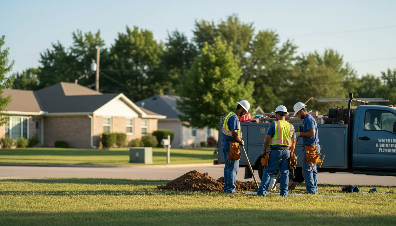 Residential water line and bathroom plumbing service in French Camp, MS